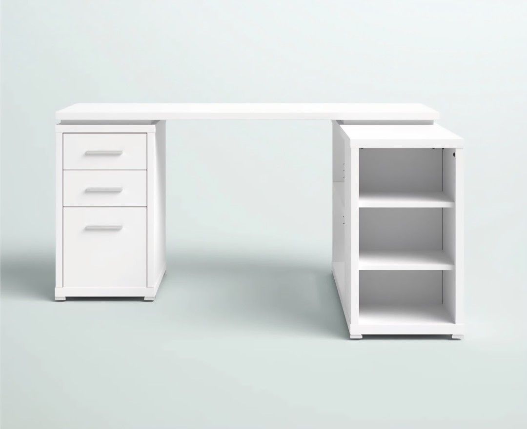 White L Desk