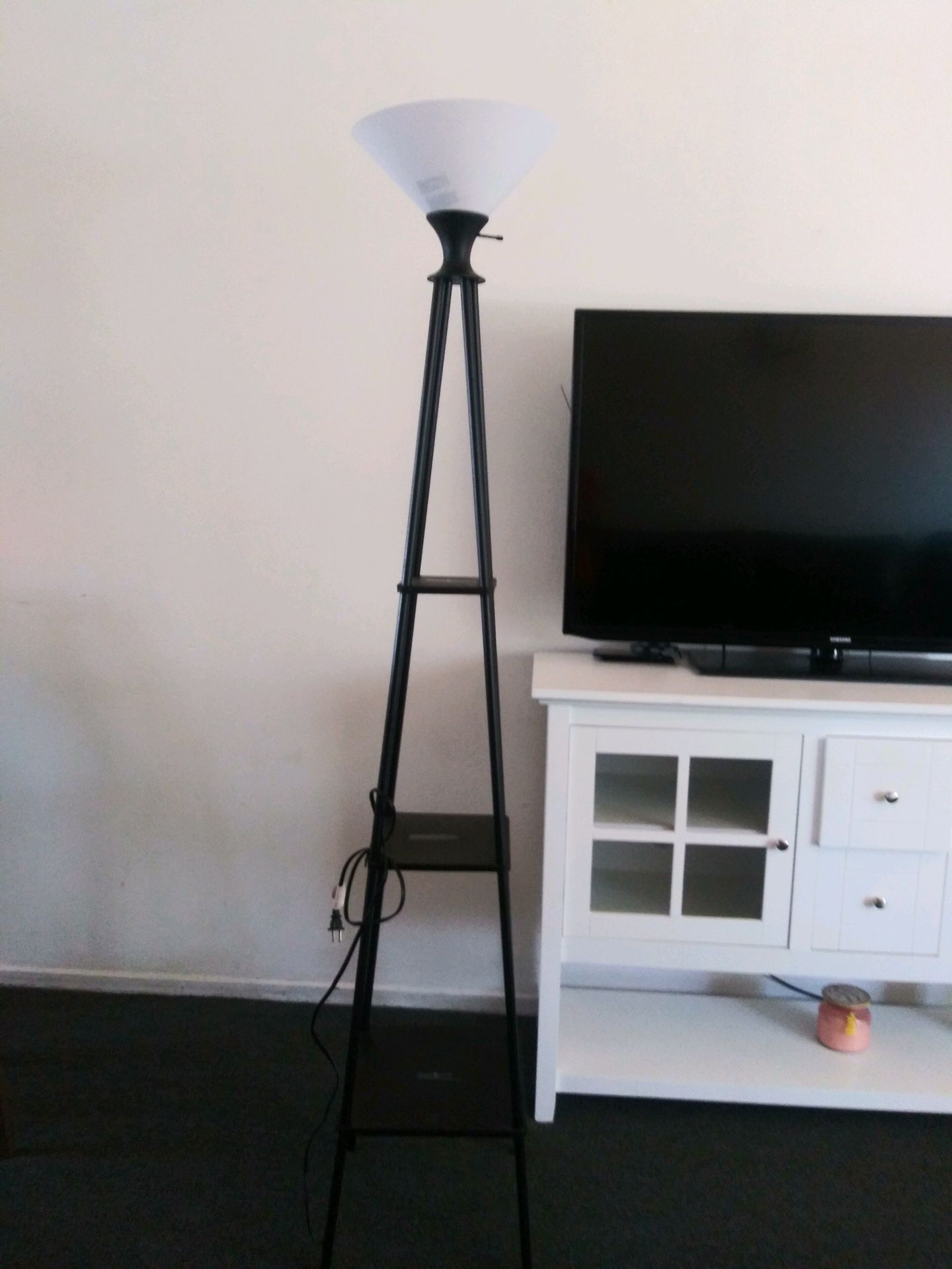 2 tier shelve floor lamp