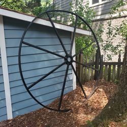 84" cast iron wagon wheel