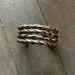 Copper and Brass Woven Cuff Bracelet (Vintage 1960’s)