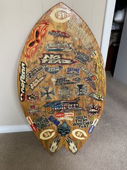 Vintage Airwalk Wooden Skim Boogie Board