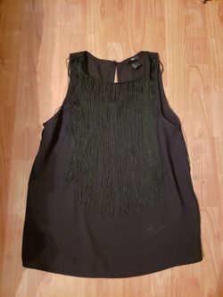 Black fringe top