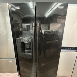 36” Maytag Black Side By Side Refrigerator 