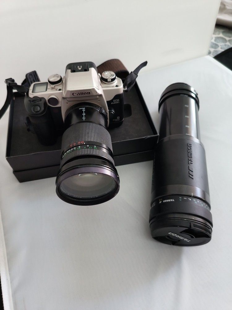 Canon EOS Elan II 35mm SLR film camera with a EF Zoom 28-80mm f3.5-5.6