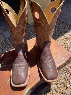 Cavender’s Wolverine Men’s Brown Leather Western Cowboy Boots Size 12
