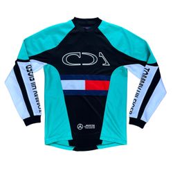 Tommy Hilfiger x Mercedes AMG F1 x Cotte D'Armes Black Moto Sport Jersey Size XS
