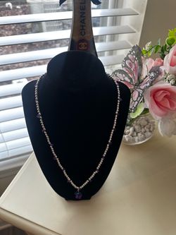 Handmade beaded grape necklace