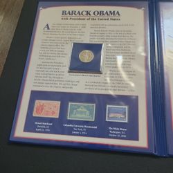 BARACK OBAMA  REPRESENT OF THE UNITED STATES  PCS  STANPSY COINS 