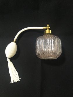 Perfume glass bottle light pink with atomizer. New. East side