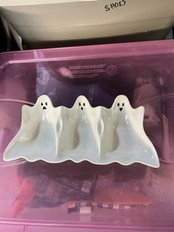 Halloween ghost treat dish