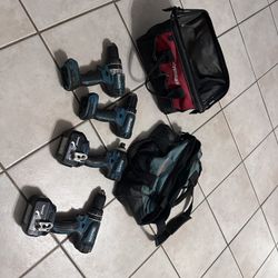 Drills ,battery’s (3ah),chargers 