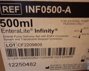 500ml EnteraLite® Infinity® Enteral Pump Delivery Set with ENFit