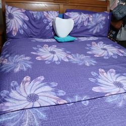 Queen Bed and mattress.