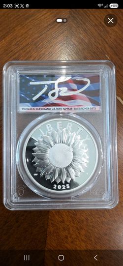 2025 U.S. Mint Liberty Silver Coin PCGS Slabbed