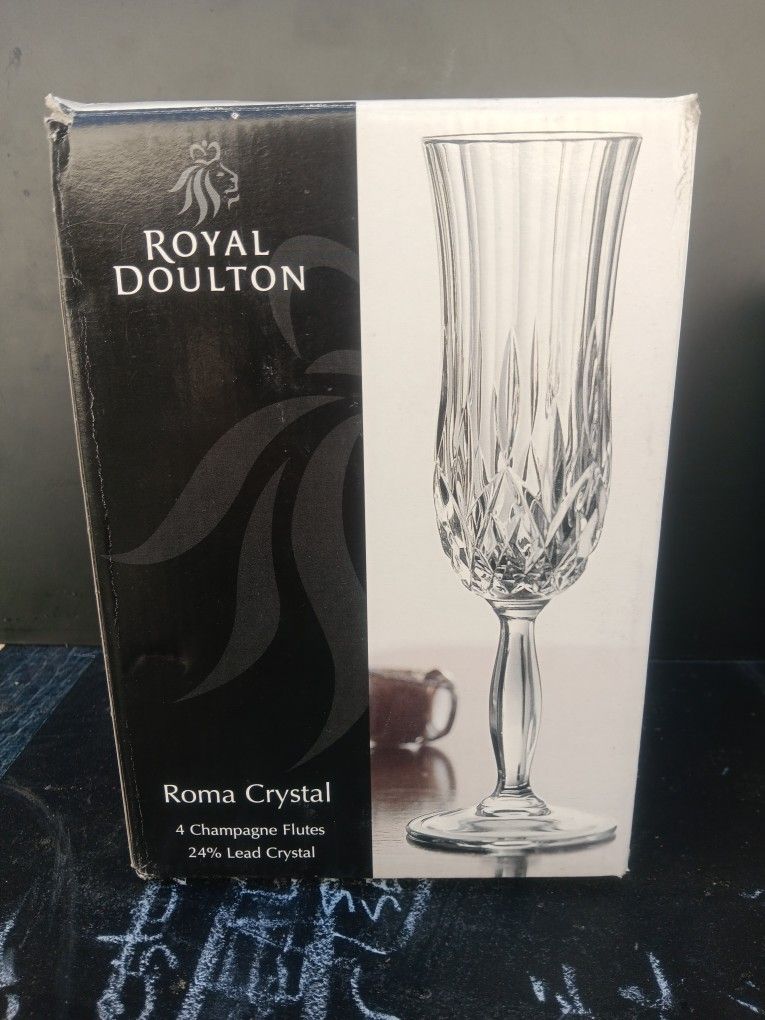 Lead Crystal Champagne Flutes