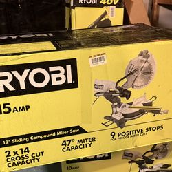 RYOBI 15 Amp 12 in. Corded Sliding Compound Miter Saw with LED Cutline Indicator