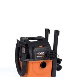 RIDGID 5 Gal. 5.0-Peak HP Portable Wall-Mountable Wet/Dry Shop Vacuum with Filter, Hose and Accessories