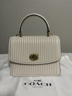 Coach top handle with strap