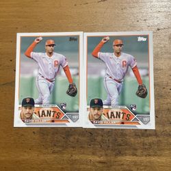 2023 TOPPS DAVID VILLAR 2 CARD ROOKIE LOT 
