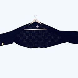 Movie and TV Clothes O/S SCREEN-USED womens black shawl closed arms WITH COSTUMES DEPARTMENT TAG