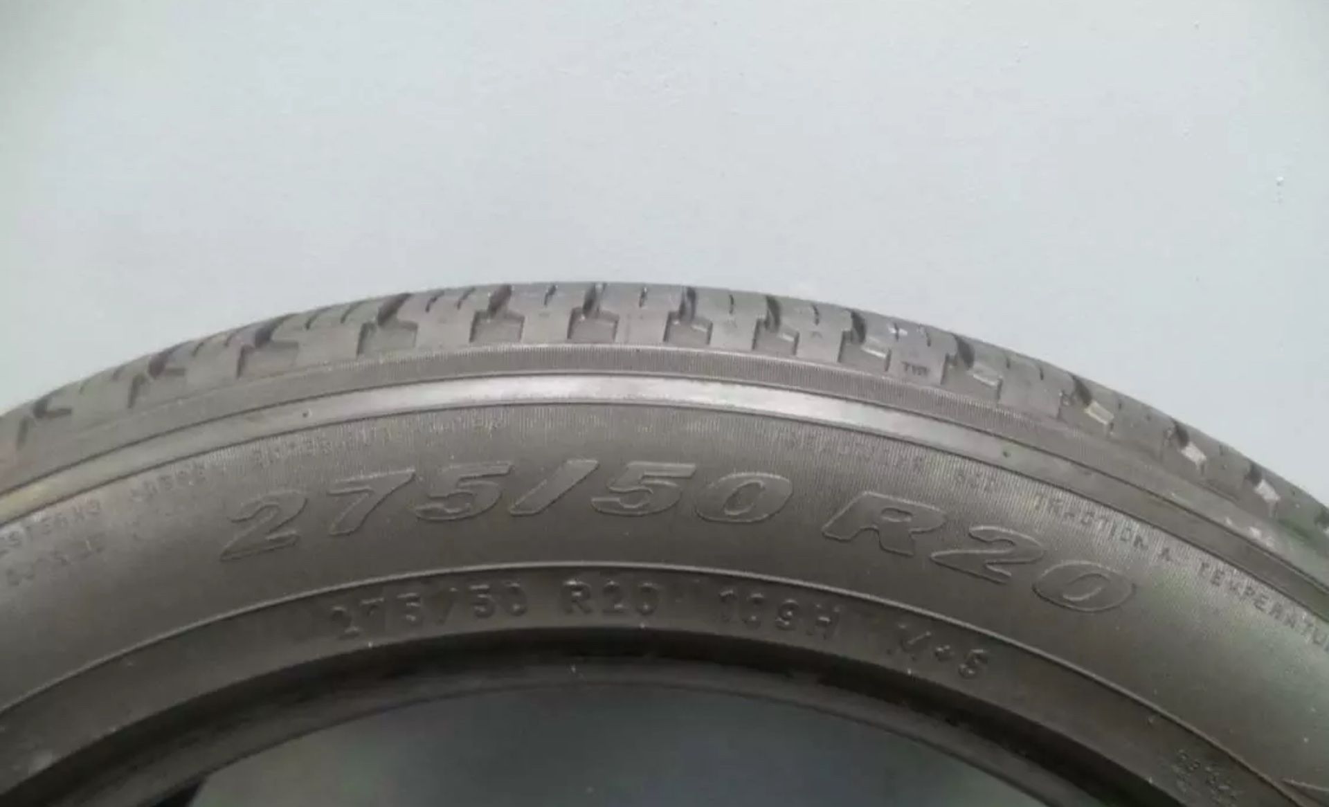 Used 275 50 20 Pirelli Scorpion Verde A/S MO With 75% Tread 6/32 109H #8189