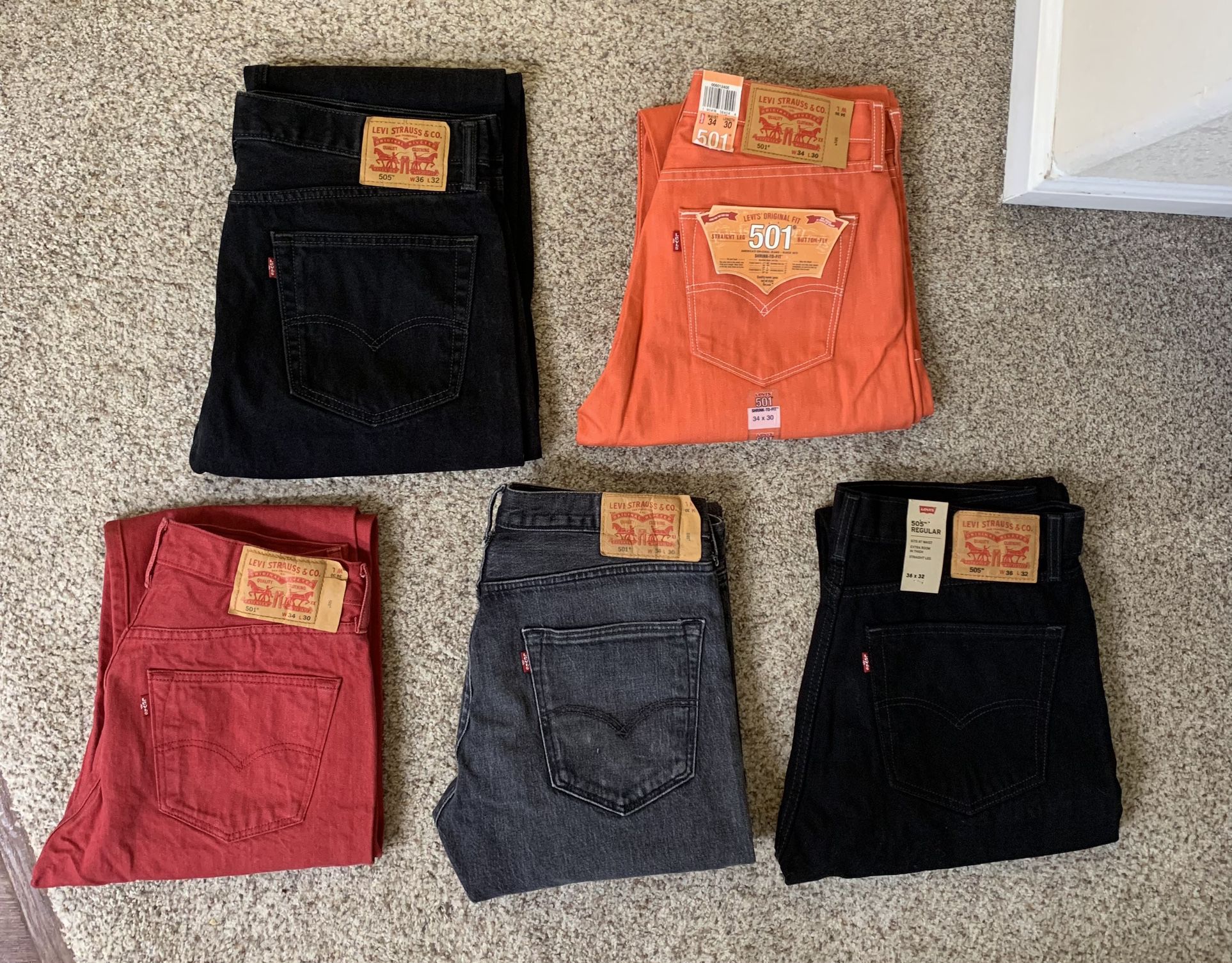 Silicon Modig en kop New Levi's 501, 505 Mens Jeans 34x30 and 36x32 for Sale in Palmdale, CA -  OfferUp