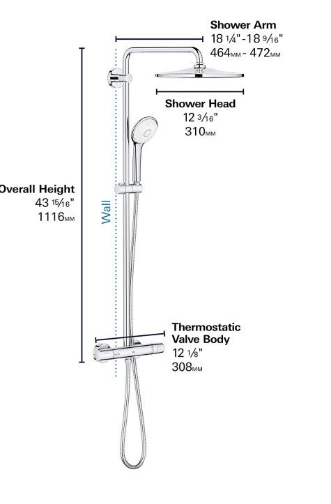GROHE (contact info removed)0 Euphoria Shower System, 310, Starlight Chrome #567