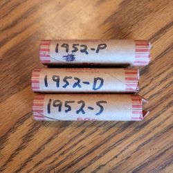1952 Wheat Pennies P,D,S