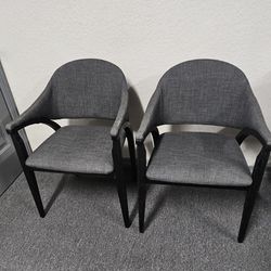 Two Gray  Decor  Chairs