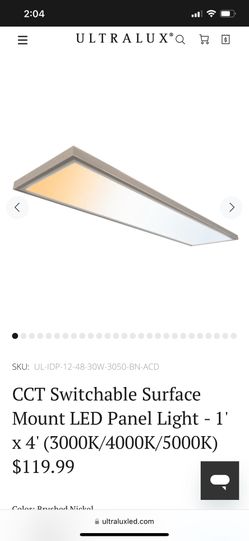 LED Lighting-1*4 Nickel 3000 Lumens Surface Mount