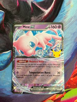 Mew Ex #66 Pokemon TCG 30th Celebration Anniversary