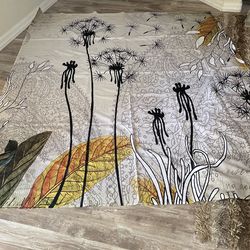 DENY Extra Long Dandelion Shower Curtain 