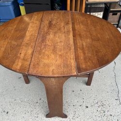 Antique Oak Space Saving Dining Table 