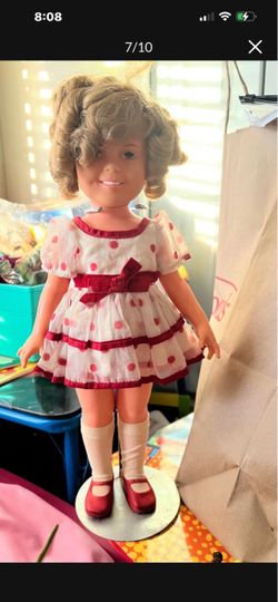 Vintage Shirley Temple 1974 Blonde Doll with Stand