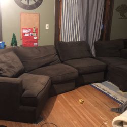 Arhaus Dune Sectional 3-piece Down Filled Brownj