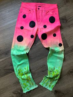 American Eagle Custom Tie-Dye Polka Dot Jeans Size 34 Men