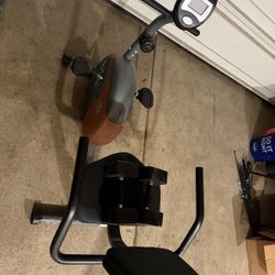 Exercise Bike And (2) 20# Dumbbells 