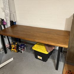 Solid Live Wood Edge Dining Table 