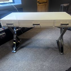 White And silver desk