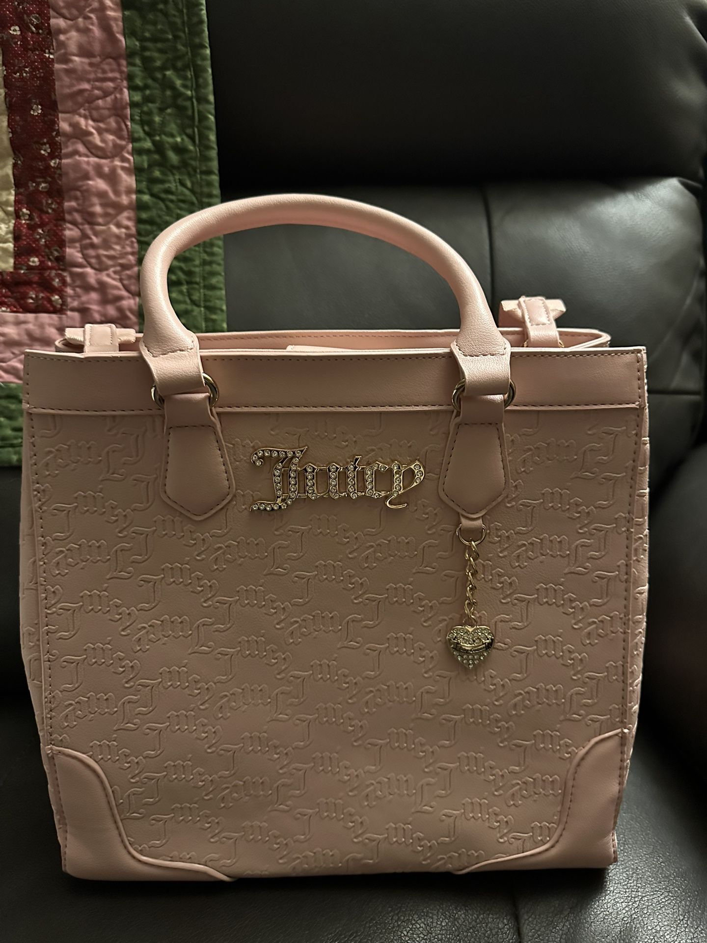 Juicy Couture Bags Juicy Couture Pink Diamond Heartless Tote Crossbody Bag