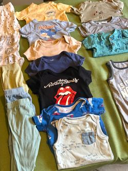 Over 40 pieces of size 3/6 months baby boy clothes