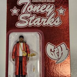 SUPER 7 REACTION FIGURES. WU-TANG CLAN. GHOSTFACE KILLAH. TONEY STARKS 3.75 " ACTION FIGURE.