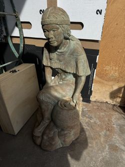 Native American Themed Art - at Least 50 Pounds - 22” tall - TRADE ME SOMETHING GOOD