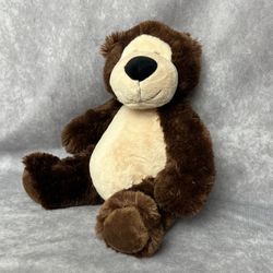 Aurora People Pals Brown Plush Bear 10” Seated Stuffed Animal Soft Toy Handmade