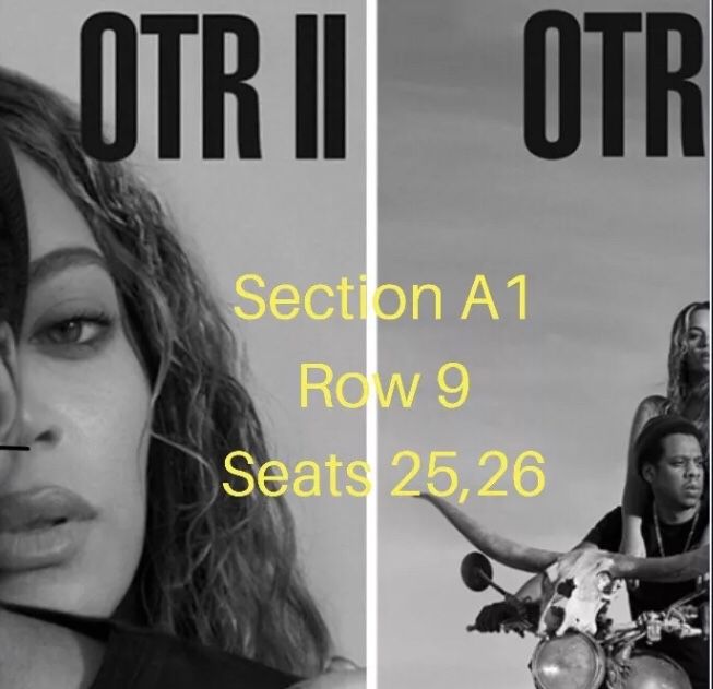 Beyoncé and Jay-Z tickets Fedex Field Friday July 27th Set of Two Tickets