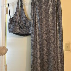2 Piece Skirt With Halter Top