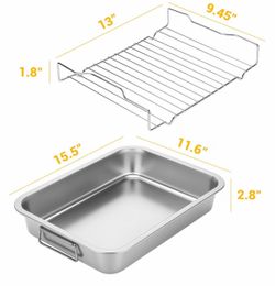Roasting pan with wire rack