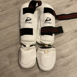 Taekwondo Shin  Protectors With Foot Protectors 