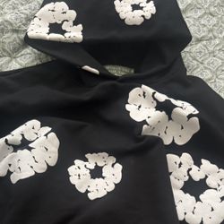 Denim Tears Hoodie  Black On White For Good Price Need Gone ASAP 