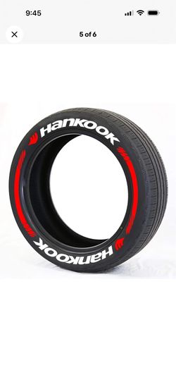 HANKOOK TIRE LETTERING WITH 2 BOTTLES OF GLUE
